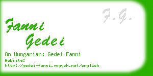 fanni gedei business card